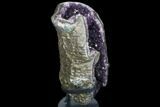 Beautiful Amethyst Cluster - Custom Metal Stand - Uruguay #83879-2